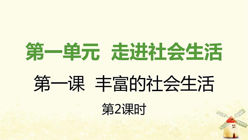 新人教版八年级道德与法治上册第一单元走进社会生活第一课丰富的社会生活第二框在社会中成长课件01