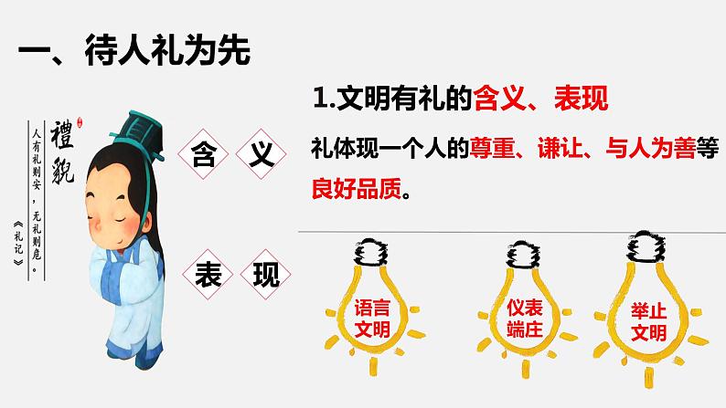 2021-2022学年部编版道德与法治八年级上册4.2 以礼待人(28张）第7页