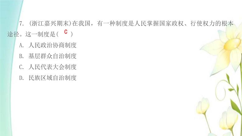 九年级道德与法治上册第三课追求民主价值第一框生活在新型民主国家课件08