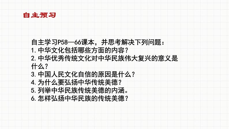 2021-2022学年九年级上册道德与法治5.1延续文化血脉课件第4页