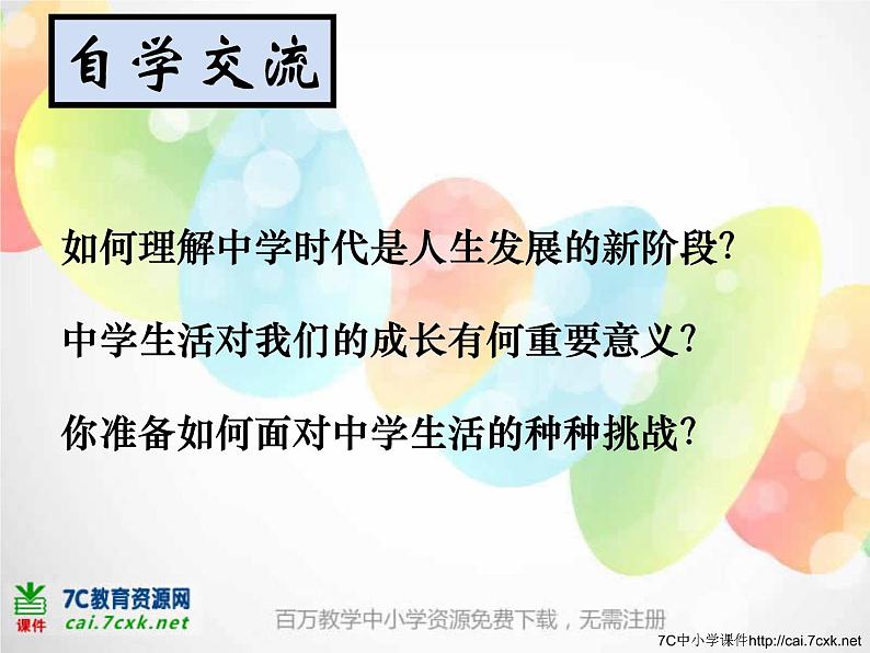 人教部编版七年级上册道德与法治第一课第1框《中学序曲》课件第6页