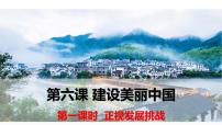 人教部编版九年级上册（道德与法治）正视发展挑战教学ppt课件