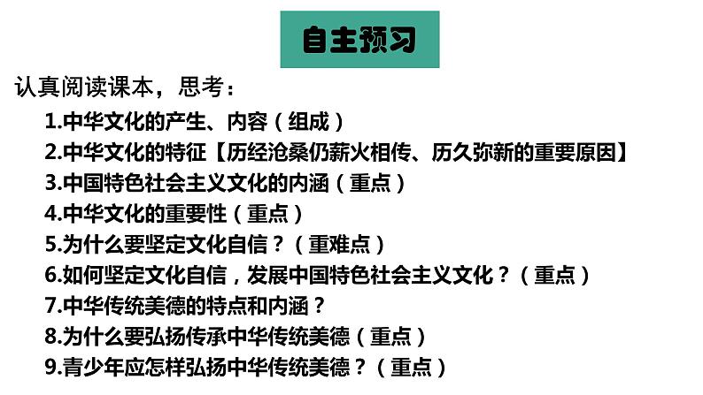 部编版道德与法治九年级上册：5.1延续文化血脉课件（42张PPT）02