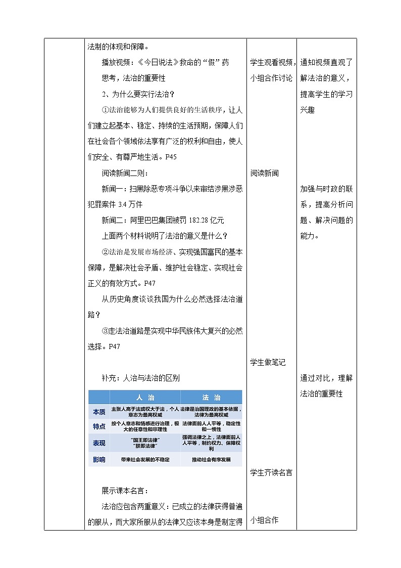 4.1夯实法治基础教学设计第2页