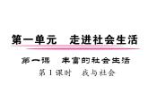 部编版八年级道德与法治上册同步作业课件：第一课 丰富的社会生活 第1课时 我与社会 (共27张PPT)