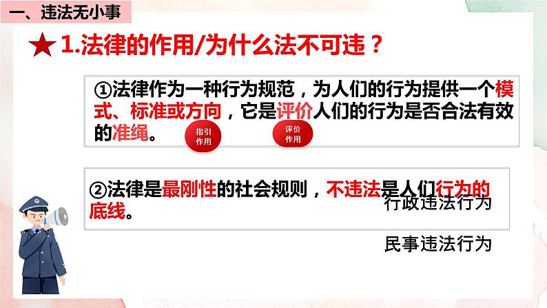 2021-2022学年部编版道德与法治八年级上册 5.1 法不可违   课件 （38张PPT）第6页