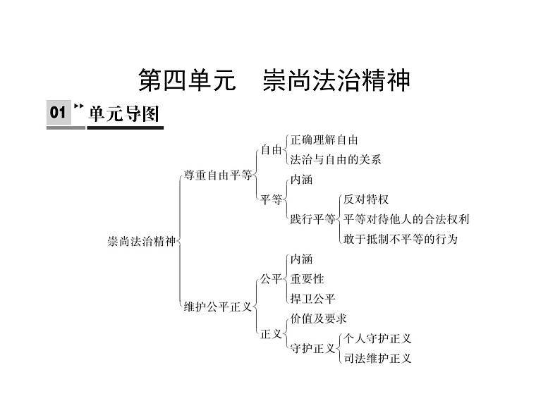 人教版八年级下册道德与法治第四单元 崇尚法治精神 总结课件第1页