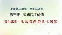 人教部编版九年级上册（道德与法治）生活在新型民主国家作业课件ppt