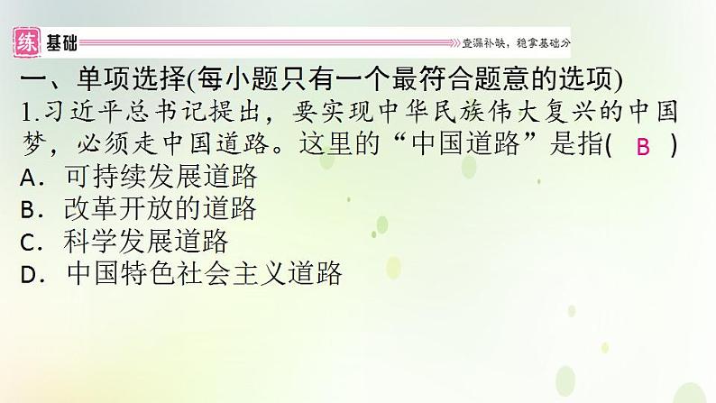 江西专版秋学期九年级道德与法治上册第四单元和谐与梦想8.2共圆中国梦作业课件新人教版03