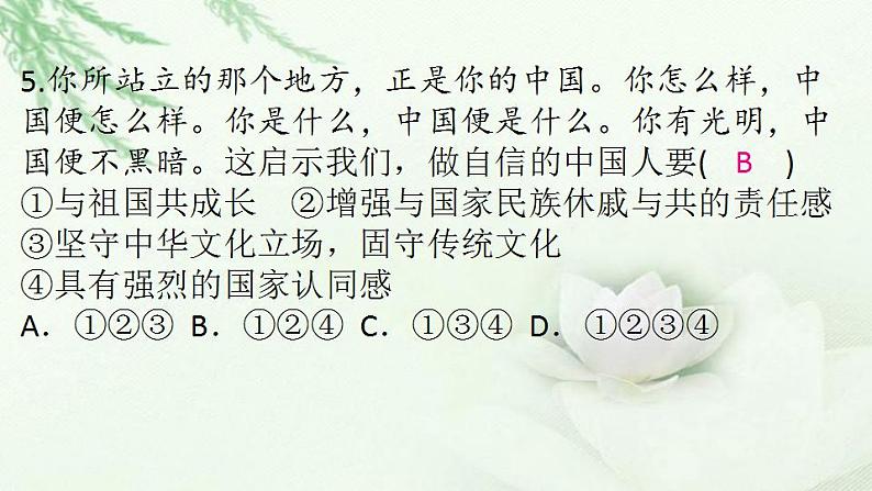 通用秋学期九年级道德与法治上册第四单元8.2共圆中国梦作业课件新人教版第6页