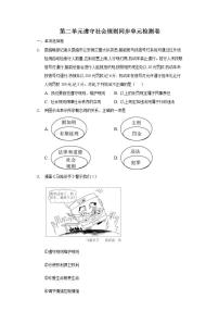 人教部编版八年级上册（道德与法治）第二单元 遵守社会规则综合与测试复习练习题