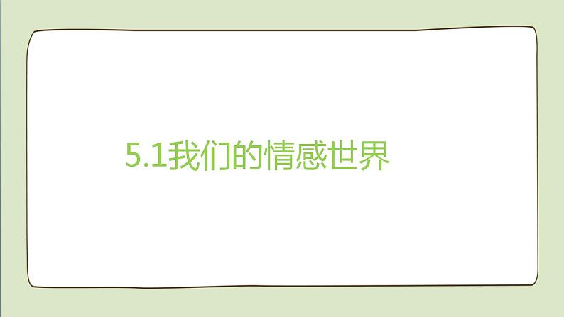 2021-2022人教部编版七年级下册道德与法治第二单元 5.1《我们的情感世界》课件第1页