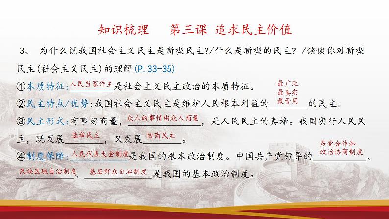 2021-2022学年部编版道德与法治九年级上册第二单元 民主与法治 复习课件第5页