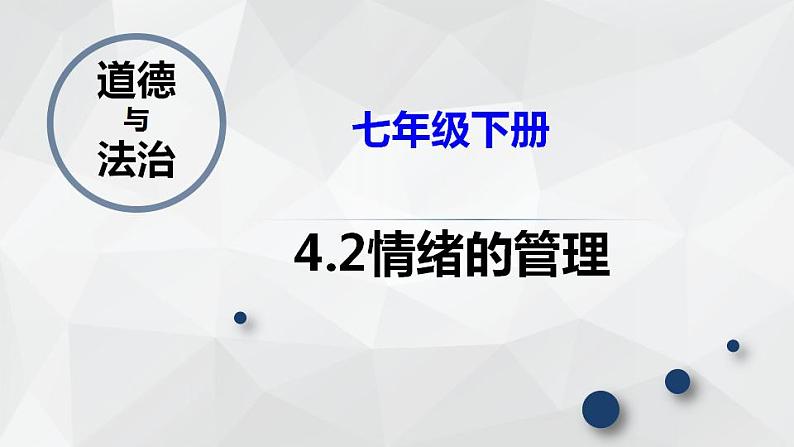 人教部编版七年级下册（道德与法治） 第二单元4.2 情绪的管理 课件1第2页