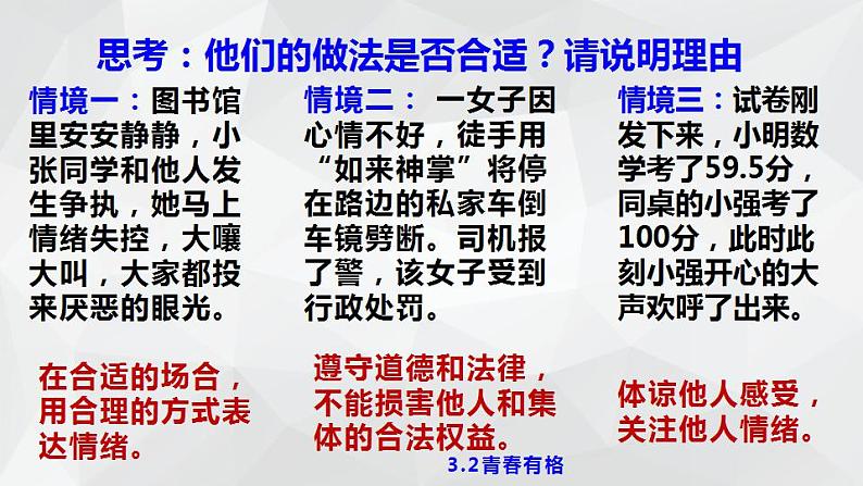 人教部编版七年级下册（道德与法治） 第二单元4.2 情绪的管理 课件1第7页