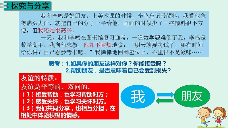 4.2深深浅浅话友谊  课件   2021-2022学年部编版道德与法治七年级上册第6页