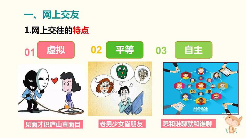 2021-2022学年部编版道德与法治七年级上册 5.2 网上交友新时空 课件（20张PPT）05