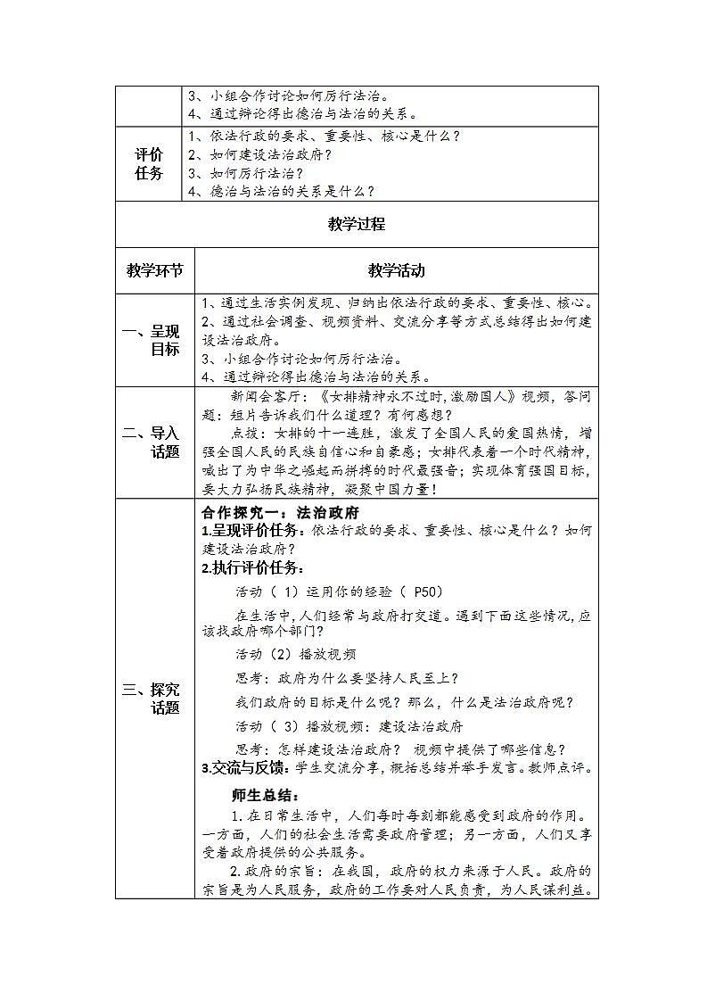 2021-2022学年部编版道德与法治九年级上册4.2 凝聚法治共识 教案02