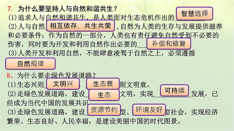 第六课 建设美丽中国 复习课件-2021-2022学年部编版道德与法治九年级上册第8页