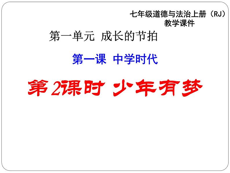 2021-2022学年部编版道德与法治七年级上册1.2少年有梦  课件（17张PPT）第2页