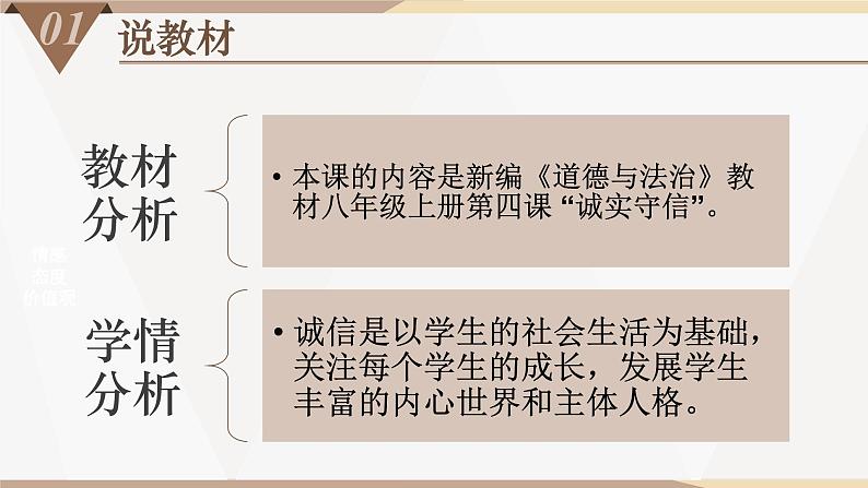 2021-2022学年部编版道德与法治八年级上册4.3 诚实守信  说课课件（24张PPT）第3页