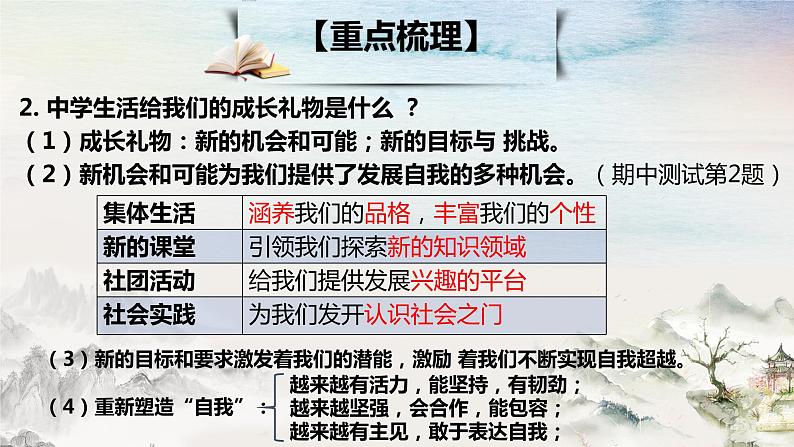 2021-2022学年部编版道德与法治七年级上册期中知识归纳复习 课件(44张PPT)05