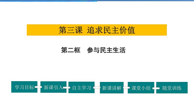 2021-2022学年度人教版九年级道德与法治上册课件 2.3.2参与民主生活第1页