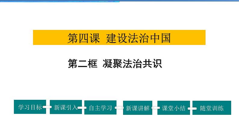 2021-2022学年度人教版九年级道德与法治上册课件 2.4.2凝聚法治共识第1页