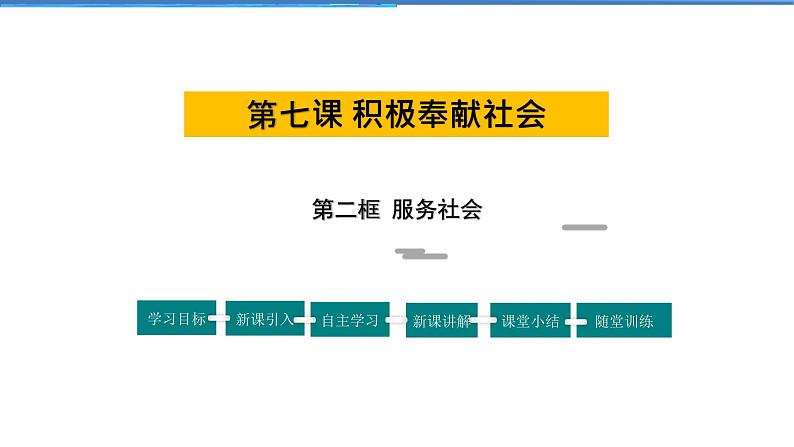 2021-2022学年度人教版八年级道德与法治上册课件 7.2服务社会第1页