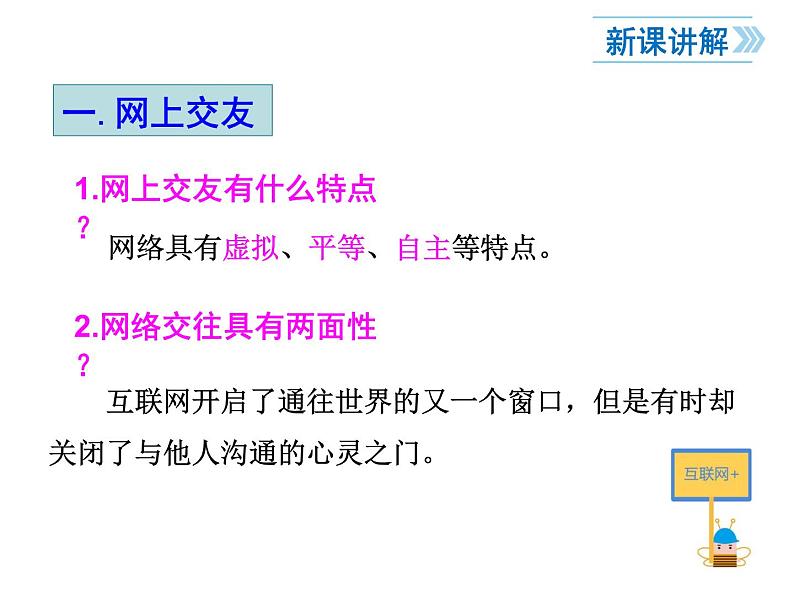 2021-2022学年度人教版七年级道德与法治上册课件 5.2网上交友新时空第5页