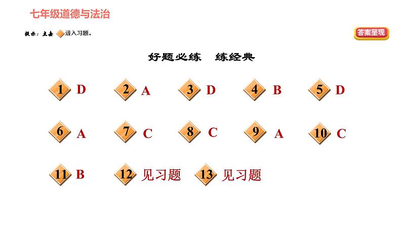 人教版七年级上册道德与法治 第1单元 第1课 双休作业一 习题课件02