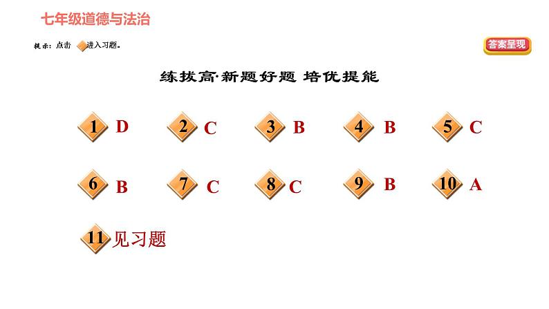 人教版七年级上册道德与法治 第3单元 第8课 第1课时 憧憬美好集体 习题课件第3页