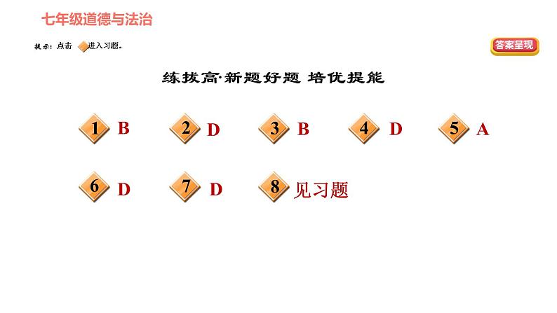 人教版七年级上册道德与法治 第3单元 第6课 第2课时 集体生活成就我 习题课件第3页