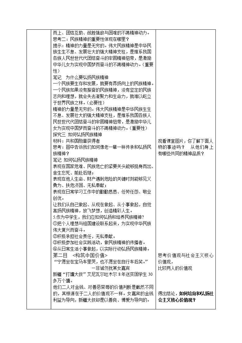 5.2凝聚价值追求教案第3页