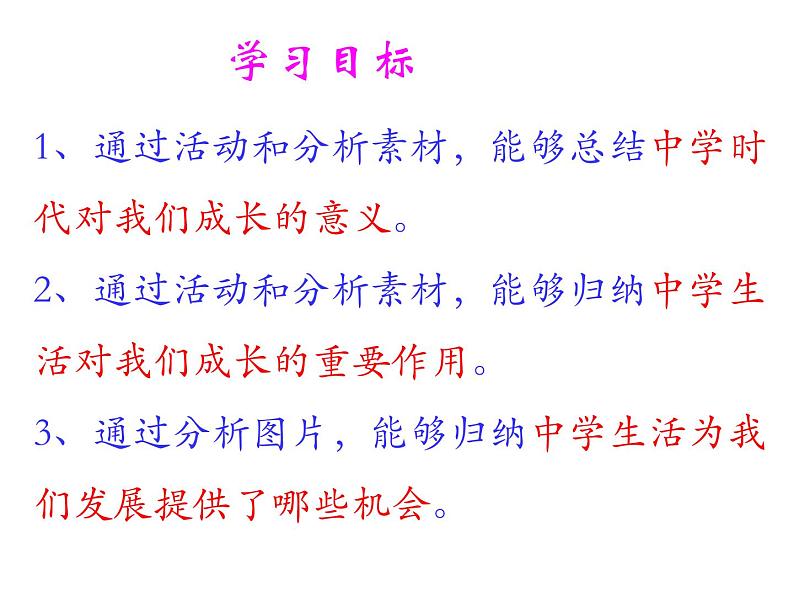 2021-2022学年部编版道德与法治七年级上册 1.1 中学序曲  课件（21张PPT）03