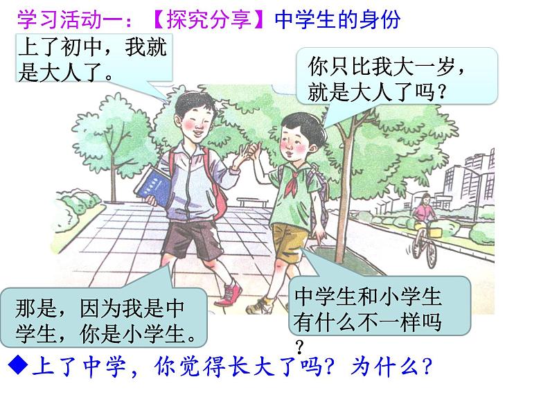 2021-2022学年部编版道德与法治七年级上册 1.1 中学序曲  课件（21张PPT）05