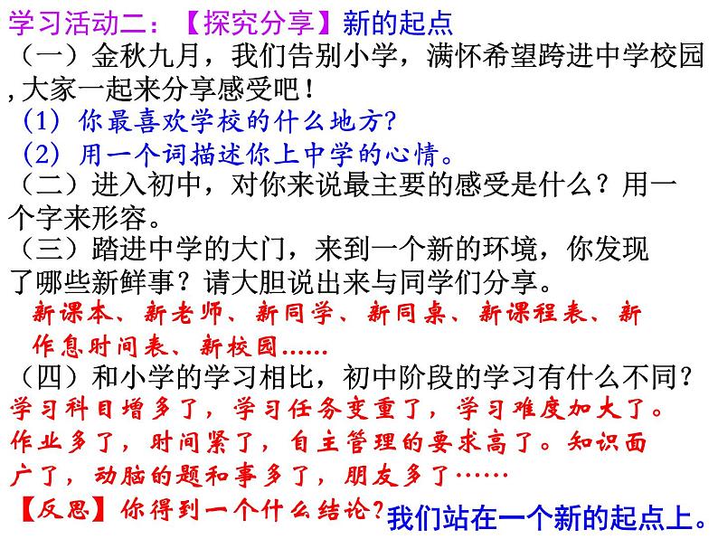 2021-2022学年部编版道德与法治七年级上册 1.1 中学序曲  课件（21张PPT）06