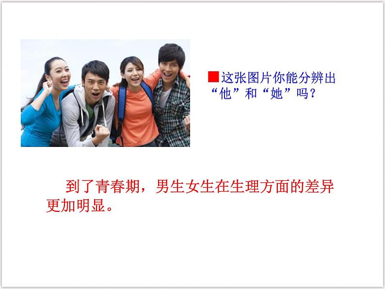 部编版七年级下册道德与法治1.2 青春的心弦 第一课时 男生女生课件PPT06