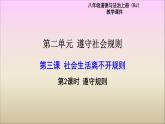 人教版部编八年级道德与法治上册3.2遵守规则  课件
