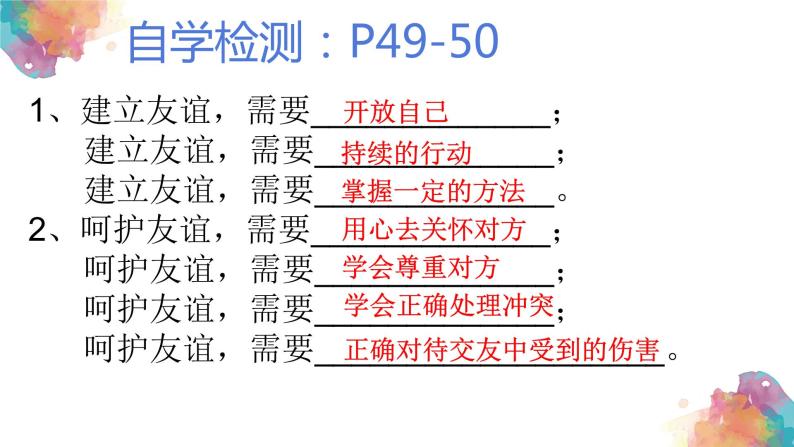 人教版道德与法治(五四学制)六年级全一册 5.1 让友谊之树常青 课件06