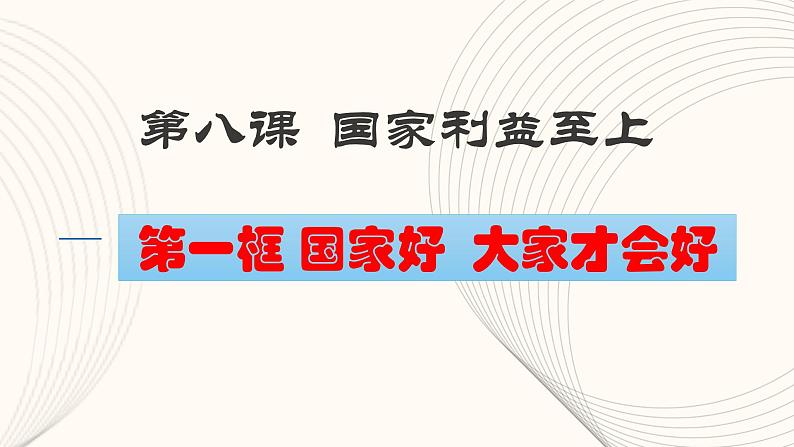 8.1 国家好 大家才会好 课件-2021-2022学年部编版道德与法治八上第1页