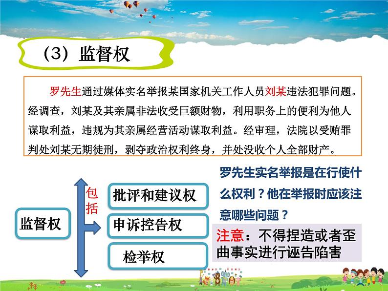 人教版道德与法治八年级下册  3.1公民基本权利【课件】第7页