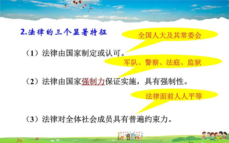 人教版道德与法治七年级下册  9.2 法律保障生活课件【课件】第3页