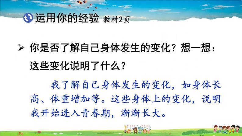 人教版道德与法治七年级下册  第一课 青春的邀约  悄悄变化的我【课件+教案】06