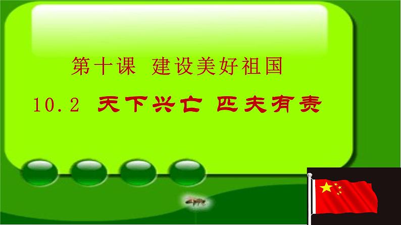 2021-2022学年部编版道德与法治八年级上册 10.2 天下兴亡 匹夫有责 课件（16张PPT）02