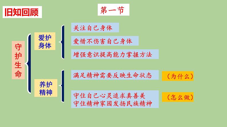 2021-2022学年部编版道德与法治七年级上册 第九课 珍视生命 复习课件（18张PPT）第2页