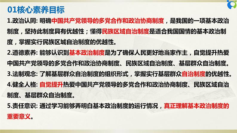 【核心素养目标】部编版8下3.5.3《基本政治制度》课件第4页