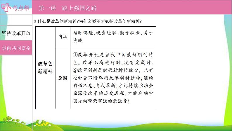 部编版中考道德与法治复习九上第1单元富强与创新优质课件PPT07