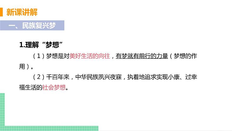 2021年初中道德与法治 人教部编版 九年级上册 第四单元 第八课 第一框 我们的梦想 课件08