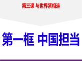 人教部编版九年级下册道德与法治--3.1中国担当课件PPT